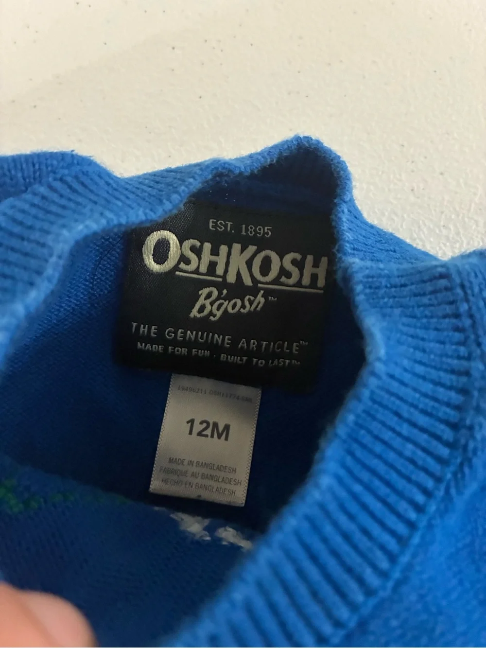 OshKosh Boy’s 12M Yeti Knit Sweater